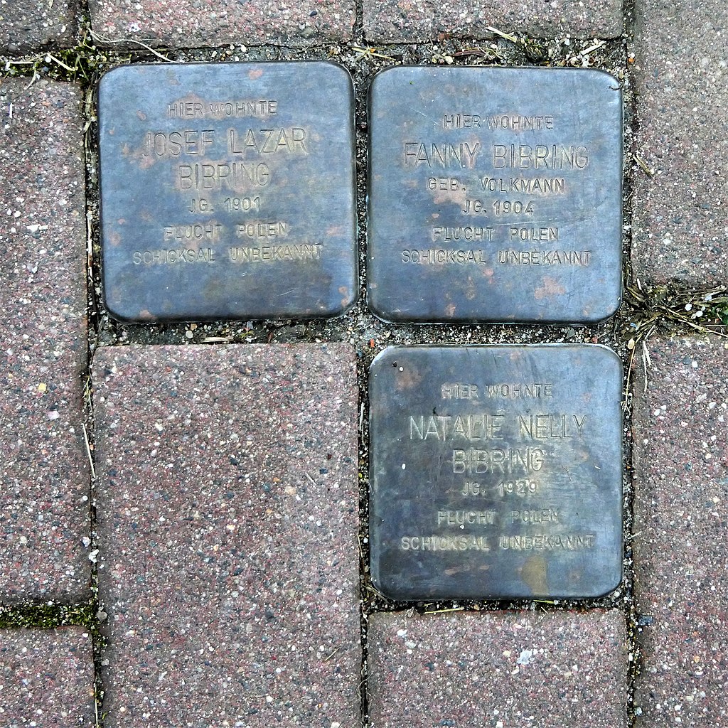 Stolpersteine für Familie Bibring, Goldbornstrasse 22, Roßwein (1).JPG