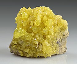 Sulfur - El Desierto mine, San Pablo de Napa, Daniel Campos Province, Potosí, Bolivia.jpg