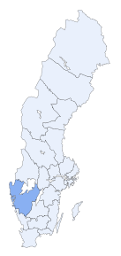Poziția regiunii Västra Götalands län