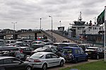 Het auto-opstelterrein bij de veerhaven op Texel (2011)