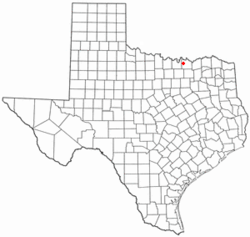 Standort von Sadler, Texas