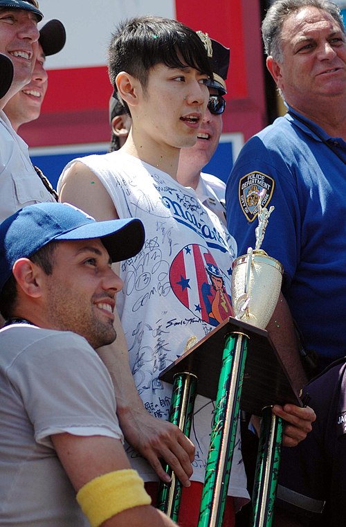 Takeru Kobayashi at the Nathan's Hot Dog Eating Contest in 2009