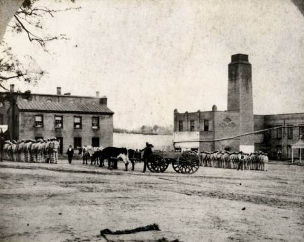 Huntsville Unit's yard during the 1870s