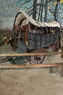 1803 Conestoga wagon in a replicated American frontier scene, The Children's Museum of Indianapolis The Childrens Museum of Indianapolis - Conestoga wagon.jpg