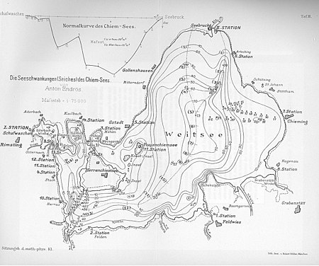 Tiefenkarte Chiemsee 1906