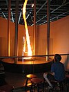 The fire tornado as shown in the phaeno science center