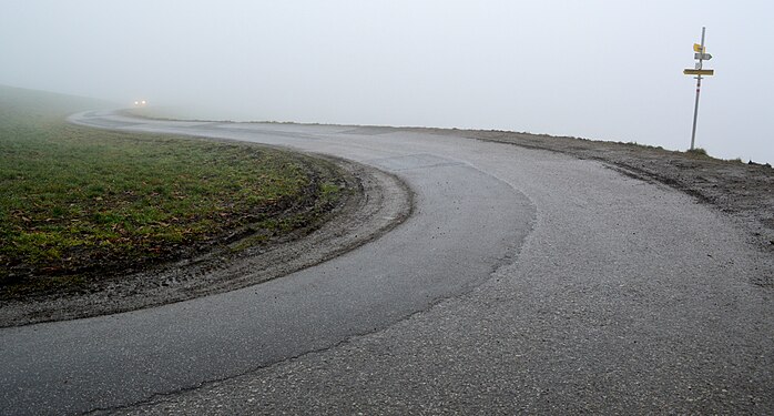 Tough fog in the Salzach valley, Salzburg (state), Austria