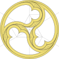 Przykład triskelionu – figury o symetrii cyklicznej ℤ3