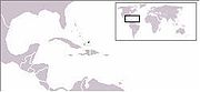 Mapa das Ilhas Turcas e Caicos