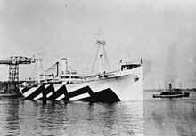 Santa Olivia just after completion at the Cramp shipyard, July 1918 USS Santa Olivia ca July 1918.jpeg