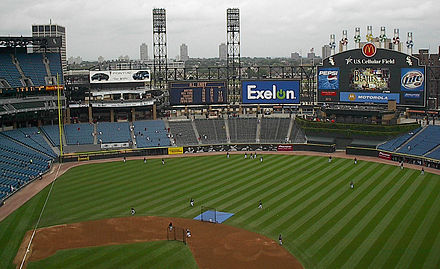 U.S. Cellular Field in 2005, with the new Fundamentals Deck in left field