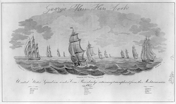 Enterprize as a part of the United States Mediterranean squadron of 1815 (Second Barbary War)