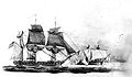 USS United States fights the British frigate HMS Macedonian, 1812.