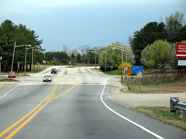 NC 86's northern terminus at the Virginia state line.