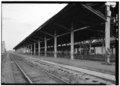 VIEW LOOKING SOUTHEAST, DETAIL OF NORTH ELEVATION - Louisville and Nashville Railroad, Union Station Train Shed, Water