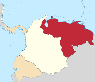 Venezuela Department (1820) from 1820