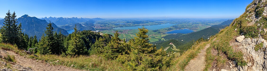 View from Tegelberg Schwangau Bavaria