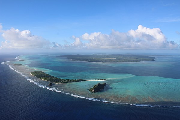 Aerial view of Wallis Island (Uvea)