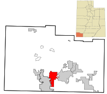 Washington County Utah incorporated and unincorporated areas Washington highlighted.svg