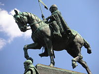 Josef Václav Myslbek, Pyhän Venceslauksen patsas, 1887–1924, Venceslauksen aukio, Praha Armeija ja sota