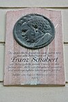 Franz Schubert - memorial plaque
