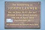 Joseph Lanner - Gedenktafel