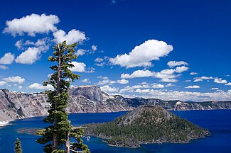 Wizard Island, a cinder cone within the caldera