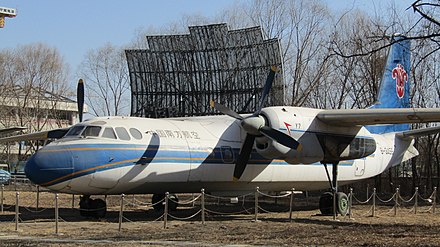 A Xian Y-7 at the Beijing Civil Aviation Museum