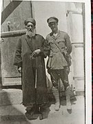 Yitzhaq ben Amram ben Shalma ben Tabia, Samaritan High Priest, taking refuge from riots on Easter 1920 with Dr. A.C. Harte, Director of Jerusalem YMCA.