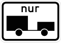 Zusatzschild 724 Lastkraftwagen mit Anhänger (Symbol) (500 × 350 mm)