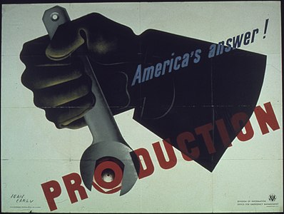 Jean Carlu, poster per l'Office of Emergency Management, 1941