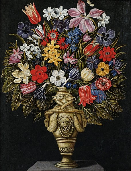 File:'Still Life with Flower Vase' by the Master of the Grotesque Vases .jpg