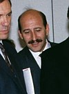 (Javier Sáenz de Cosculluela) Felipe González acompañado de varios ministros visitan la exposición de las maquetas de las olimpiadas de Barcelona 92. Pool Moncloa. 4 de mayo de 1990 (cropped).jpeg
