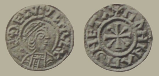 Coin of King Æthelwulf: "EĐELVVLF REX", moneyer Manna, Canterbury