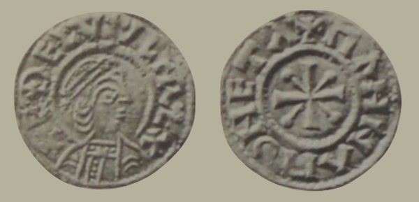 Coin of King Æthelwulf: "EĐELVVLF REX", moneyer Manna, Canterbury