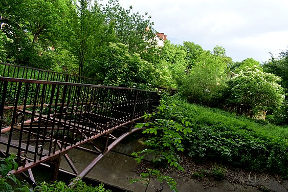 Metal frame of the bridge, Drohobych, Ukraine