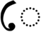 Тірхутський залежний знак для голосної E. Tirhuta vowel sign E.png