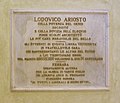 0 Ludovico Ariosto plaque - Palazzo Paradiso - Università di Ferrara - Biblioteca comunale Ariostea.jpg