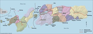 Administrative units in the Alor archipelago