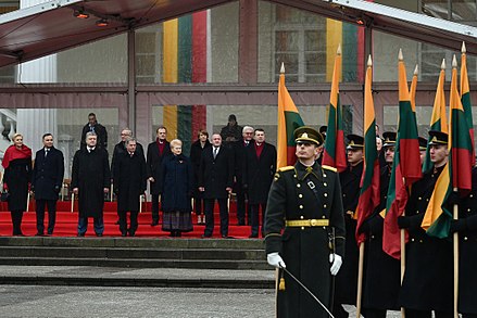 Celebrations of the 100th anniversary of the restoration of statehood of Lithuania with foreign leaders (Vilnius, 2018)