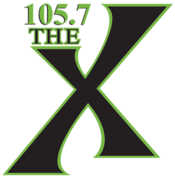 Logo for WXZX as 105.7 The X from 2014 to 2016.
