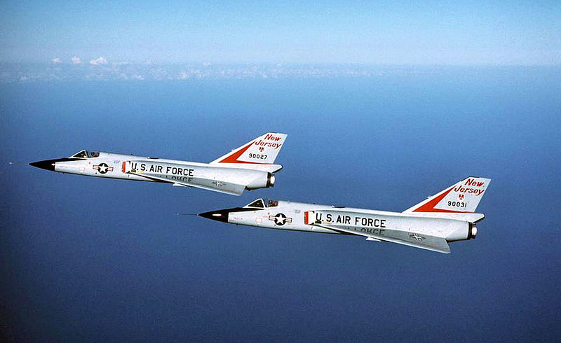 File:119th Fighter-Interceptor Squadron F-106 Delta Darts In Formation.jpg