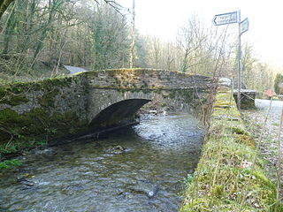 Pont Cych bridge on the border of Carmarthenshire and Pembrokeshire, Wales