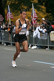 Multiple Chicago Marathon champion Khalid Khannouchi has won three times in Philadelphia. 20071103 Khalid Khannouchi.jpg