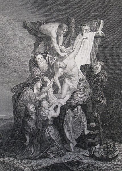 File:252 Life of Christ Phillip Medhurst Collection 4519 Christ taken down Mark 15.46 Rubens.jpg