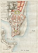 1779 - Plan projet pour une place Louis XVI à Brest (Claude Jean-Baptiste Jallier de Savault).