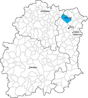 Kanton na mapě departementu Essonne