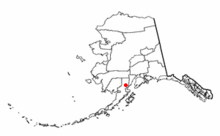 Location of Iliamna in Alaska