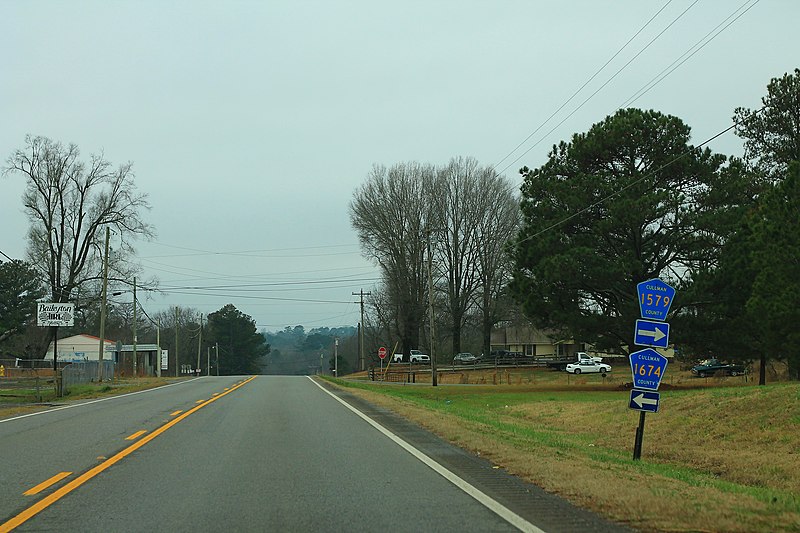 File:AL69 South - Cullman CR1579 + CR1674 Signs (39784339172).jpg