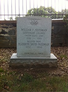 ANCExplorer William F. Friedman grave.jpg